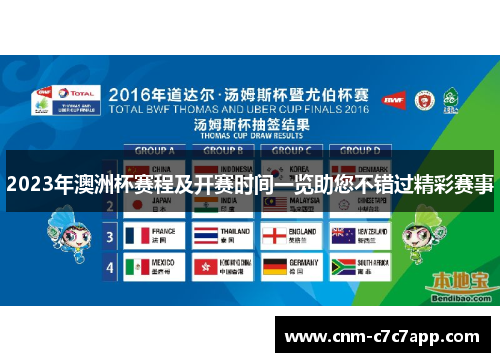 2023年澳洲杯赛程及开赛时间一览助您不错过精彩赛事 2023年澳洲杯赛程及开赛时间一览助您不错过精彩赛事